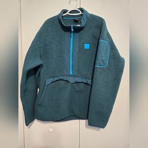 Under Armour Sherpa Fleece Pullover 1/2 Zip Teal Blue Size 2XL Cozy Jacket